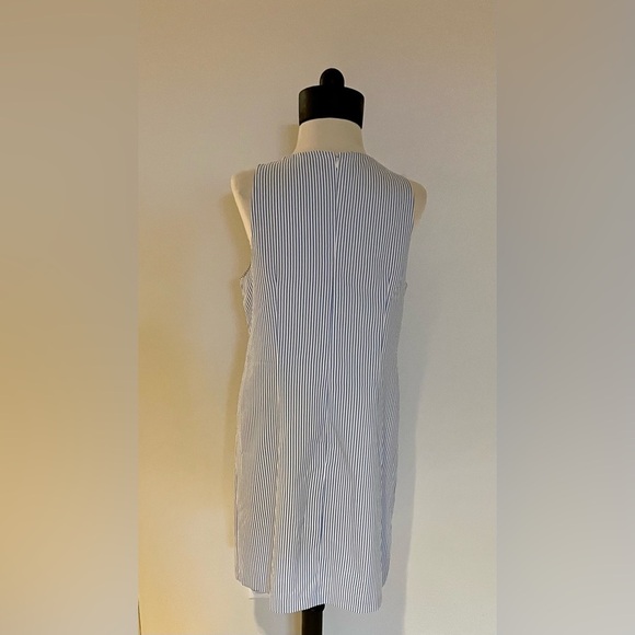 London Times Blue and White Striped Dress women’s size 10 - Picture 3 of 4